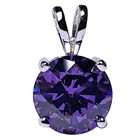 1.25 ct. Genuine Amethyst Solitaire Pendant Necklace in Sterling Silver
