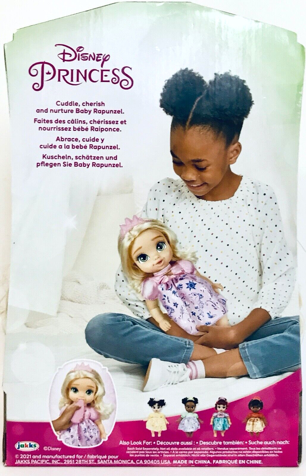 1 Ct Jakks Pacific Disney Princess Baby Rapunzel 11" Doll With Bottle & Tiara