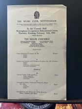 1961 The Melos Ensemble Hurwitz Aronowitz McMahon Weil Ellis De Peyer Adenay