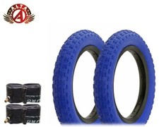 ALTA BICYCLE WIRE BEAD 12" 1/2" x 2 1/4" TIRE SET BLUE COMP III BMX W/ TUBES.