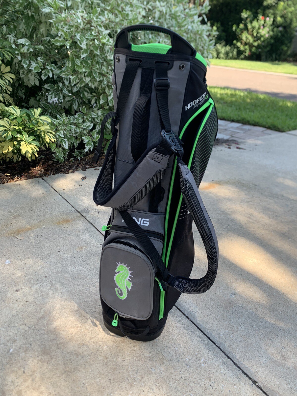 30” Ping Hoofer Prodi G Junior Golf Bag (read Description). Black/green