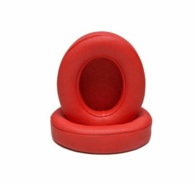 1 Paar Ersatz Ohrpolster FÜR Beats by Dr. Dre Solo 2.0/3.0 Ear Pads Leder ROT