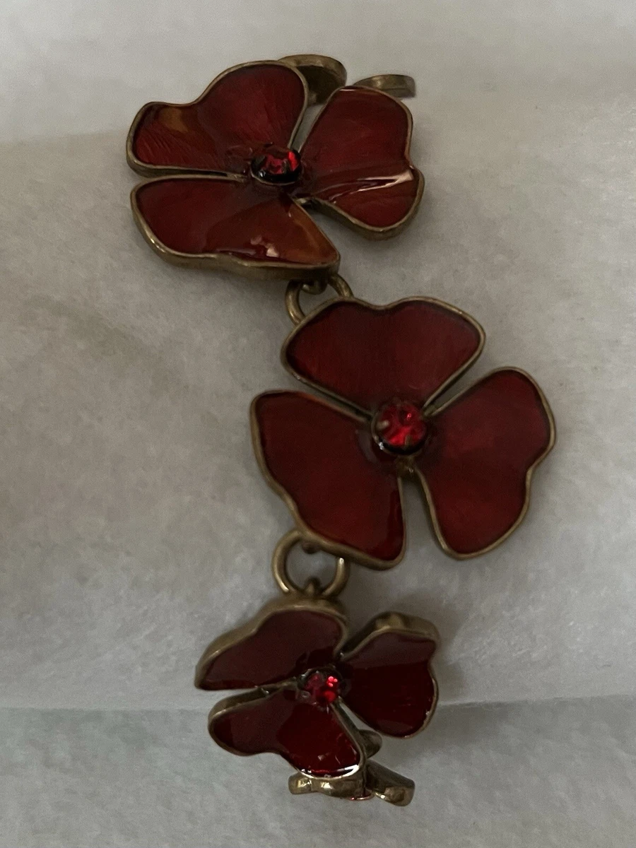 Collier Sautoir Pilgrim Avec Pendentif Fleur En Cristal Rose - Longueur Réglable 36-40 Cm - Neuf Sans Emballage
