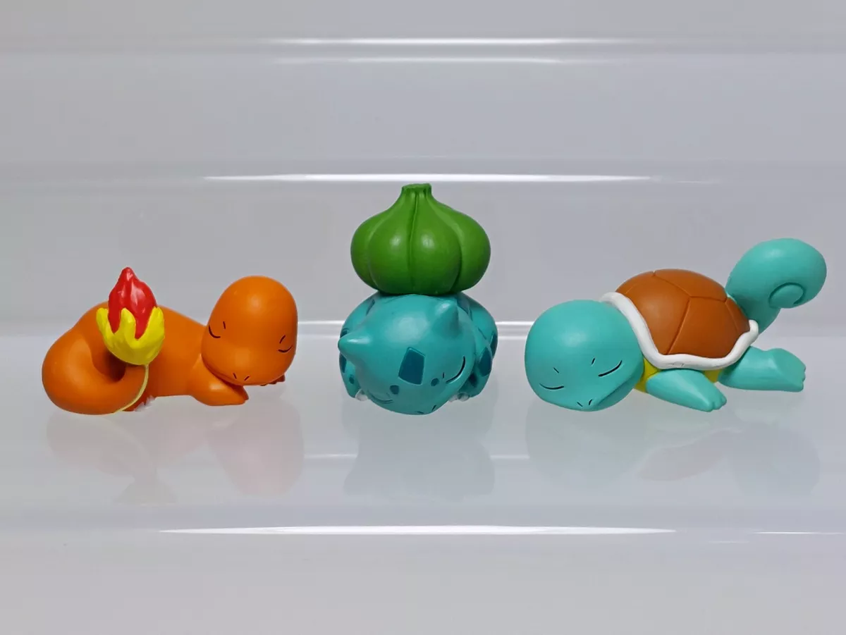 Pokemon Sleeping Starters, Bulbasaur, Charmander, and Squirtle