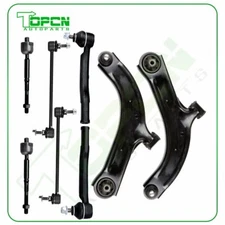 8x Front Suspension Kit Control Arms Tie Rods For 2007-2013 Nissan Cube & Versa