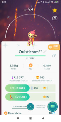 Pokemon Go Ouisticram Chimchar Shiny Trade Ebay
