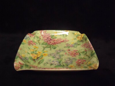 Vintage Empire Ware Porcelain Ashtray CHINTZ FLORAL ~ G981 ENGLAND