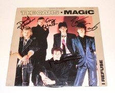 THE CARS BAND SIGNED MAGIC SINGLE VINYL RECORD w/COA PROOF x4 RIC OCASEK