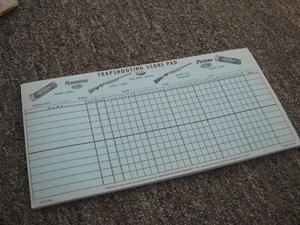 1965 Unused 10 pc TRAPSHOOTING Score Pad REMINGTON PETERS POINT