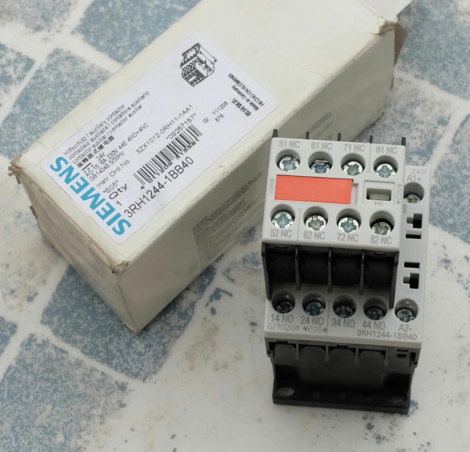 Contacteur auxiliaire 24V Siemens 3RH1244-1BB40 relais de commande Sirius