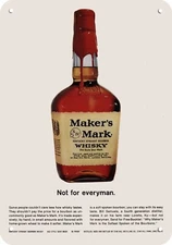 1964 MAKER'S MARK WHISKY *****DECORATIVE REPLICA METAL SIGN*****