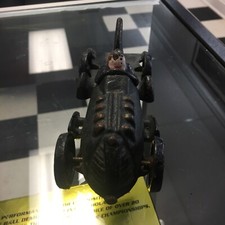 Antique Vintage Style Cast Iron Toy Race Car Dark Green