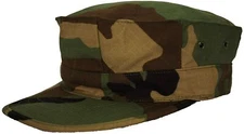 Military Style USMC Woodland Patrol Cap w/o Emblem-NEW