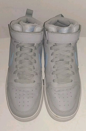 Neuwertig Nike Court Borough Mid 2 Sneaker Hoch High Top Leder Grau Blau 39 - Bild 3 von 5