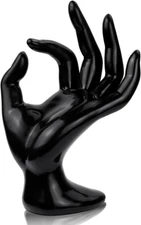 1 Pack Hand Form Ring Holder Mannequin Jewelry Organizer Black