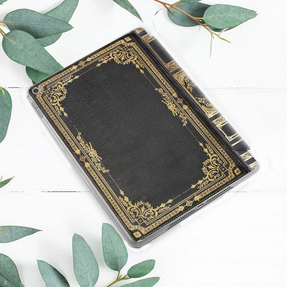 Custom Text Vintage Dark Book Case For iPad 10.2 Pro 12.9 11 9.7 Air 4 5 Mini - Image 3 of 4
