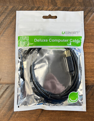 Ungreen USB 2.0 Printer Cable- A-Male To B-Male 5FT Cable Gold plated. New