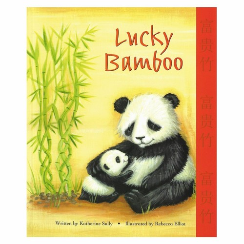 Grand Enfants Bedtime Story Lucky Bambou Panda Animal Couleur Image Livre - Afbeelding 1 van 4