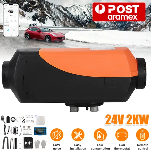 12/24V 2KW Diesel Air Heater Bluetooth APP +LCD Thermostat Caravan Motorhome RV