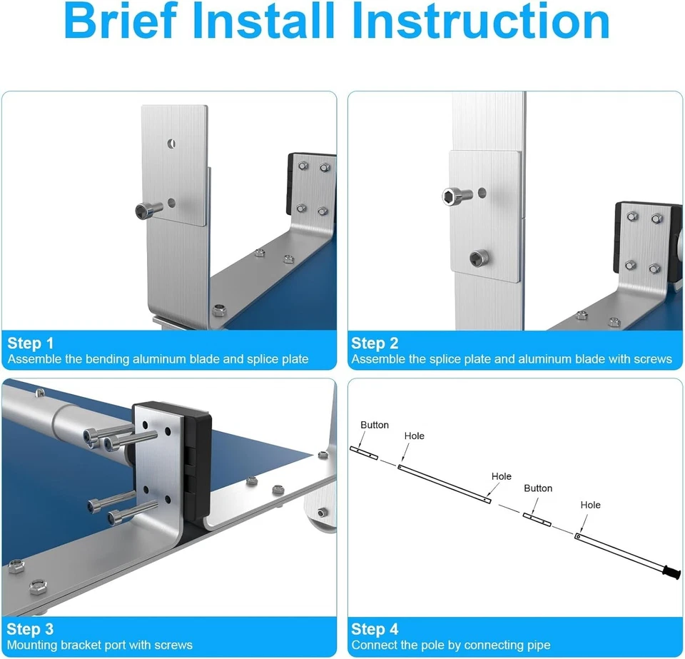 Rastrillo de techo rastrillo de eliminación de nieve desmontable de 30 pies rastrillo de nieve cortador de techo inclinado Foto 3 de 4
