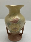 Hull Vintage Magnolia Pottery Vase 8-1/2" tall Double Handled