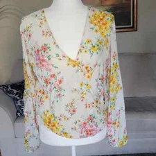Lovestitch Wrap Front Floral Blouse