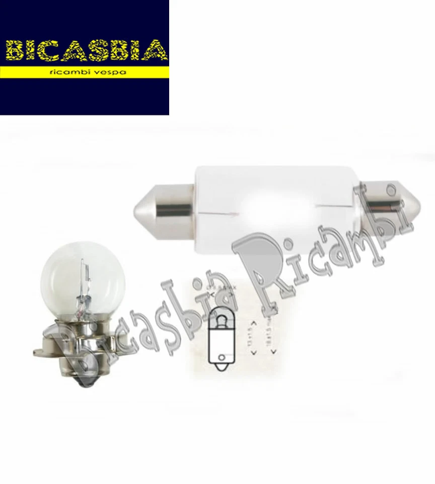 2493 KIT LAMPADE LAMPADINE PIAGGIO SI CIAO SC FL PX BRAVO GRILLO BOXER SUPERBRAV