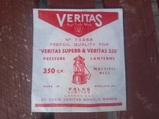 FALKS VERITAS 350CP MANTLE PARAFFIN PRESSURE VAPOUR STORMLIGHT 74488 SUPERB 350.
