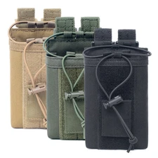 Tactical Molle Radio Holster Case - Duty Belt Walkie Talkies Accessories Pouch