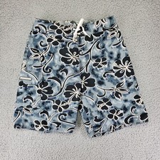 Quicksilver Floral Board Shorts Men's 29 Blue Polyester Made In USA