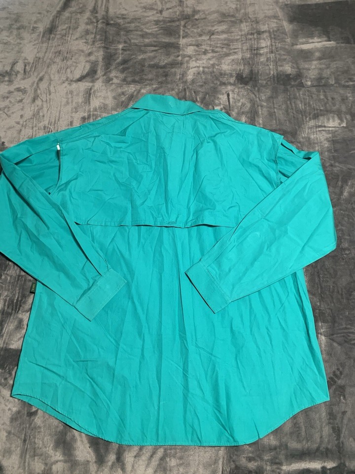 Chemise Convertible Cabela's Guidewear GXII XL - Vert - Manches Longues Ventilée - Occasion Vintage