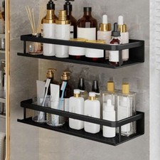 30/40cm Bathroom Shelves Kitchen Wall Shelf Shower Rectangle Storage Rack