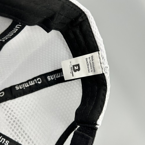 Chapeau dos sangle maille brodée camionneur moteurs diesel Cummins noir blanc NEUF - Photo 8/8