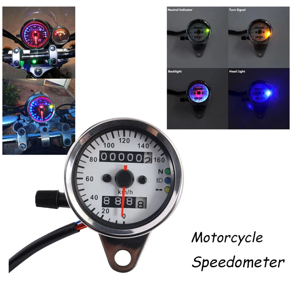 Motorcycle LED Speedometer Gauge for Honda Shadow 1100 VT1100 American Classic - Imagem 2 de 4