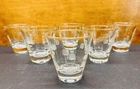 Vintage Set Of 6 Anchor Hocking Etched Cubist Pattern 4 Oz Cocktail Glasses