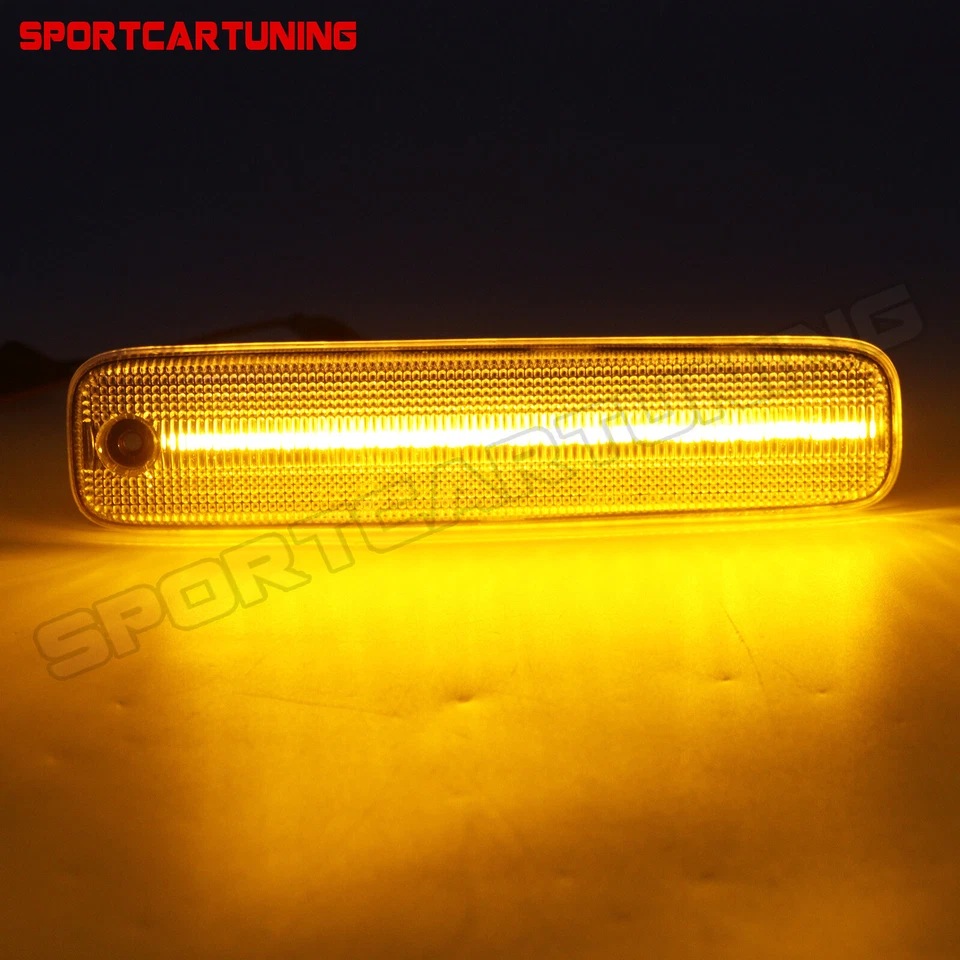 For 1994-1999 Toyota Celica Amber LED Front Bumper Side Marker Signal Light Lamp - Image 2 of 4