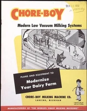 1953 Chore Boy Modern Low Vacuum Milking Systems Dealer Brochure