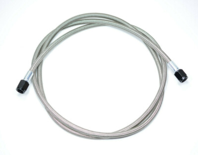 12' Long / 144'' Fragola 4 AN To 4 AN Braided Stainless Steel Hose Assembly Black