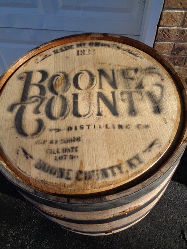 Oak Bourbon Whiskey Barrel BOONE COUNTY- KENTUCKY- Used whiskey barrel (ONE PC.)