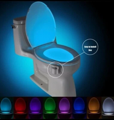 Lumiere Led Capteur De Mouvement stérilisation UV Pour Toilettes WC 16 couleurs - Photo 1/4