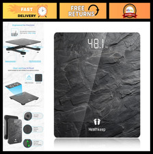 High Precision Digital Bathroom Scale, Step-On Technology, LED Display, Slim Des