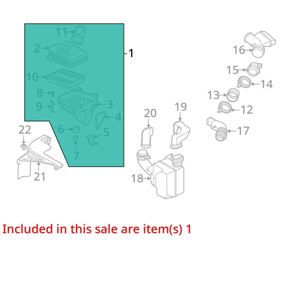 Purificador de aire 2,0 L emisiones Canadá se adapta 07-09 SPECTRA 10268151 Foto 4 de 4