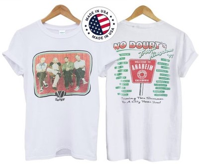 No Doubt 1997 Tragic Kingdom White Concert T-Shirt Reprint DC2632