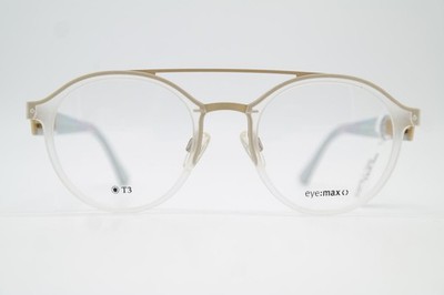 Brille eyemax KT 5143 Transparent Gold Mehrfarbig Oval Brillengestell Neu