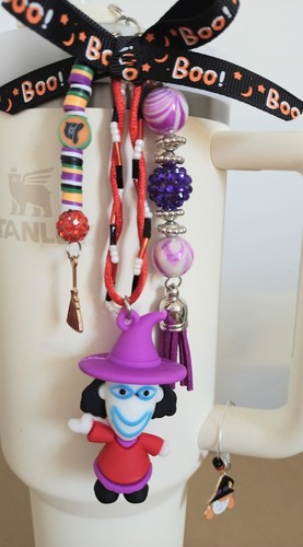 Shock Nightmare Before C Dangle Straw Charm Stanley compatible Artisan USA 2052 - Picture 2 of 3