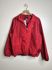 Vintage 90s Red Nike Track Jacket Zip Up Windbreaker Men  s Large