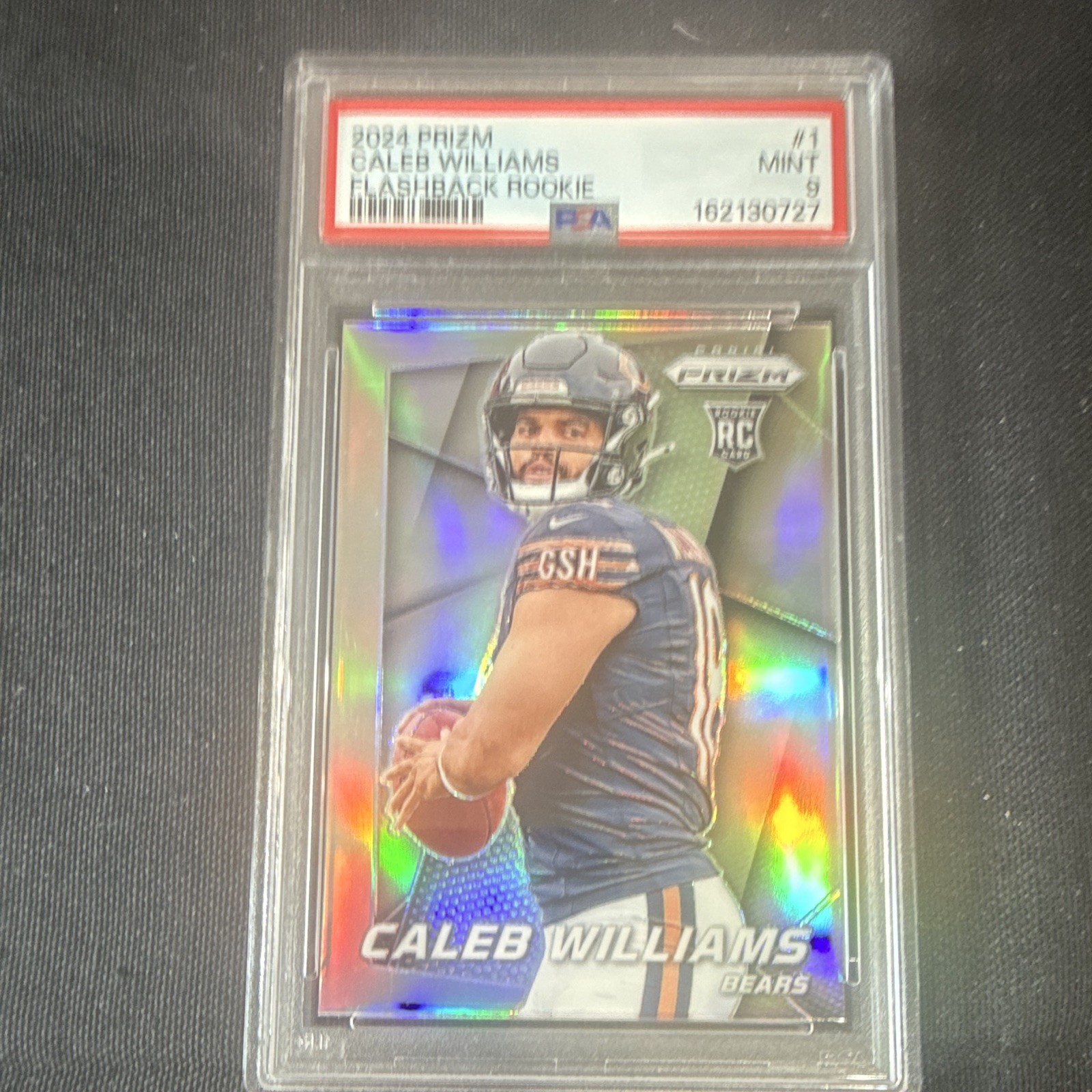 Panini Prizm 2024 Caleb Williams Prizm Flashback Rookie Silver Prizm RC #1 PSA 9