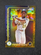 2025 Topps Gilded Collection - Rickey Henderson Gold Refractor /99 #114 E830