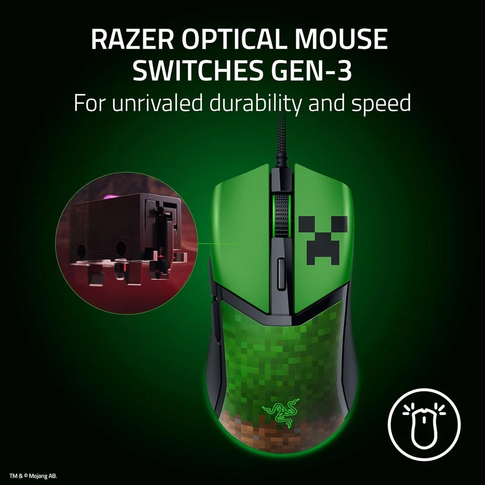 Razer Cobra Wired Optical Gaming Mouse Minecraft Edition Certified Refurbished - Image 4 of 4