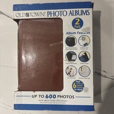 2-PACK Old Town Bonded Leather Photo Album Set 2 Binders, Each Holds 300 Photos